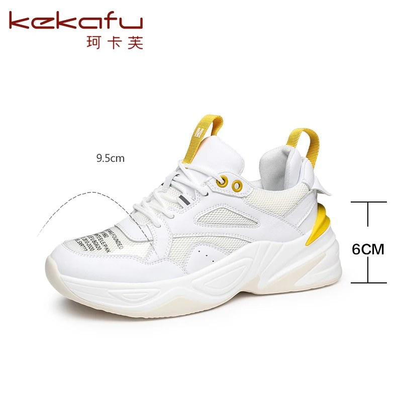 KEKAFU/2019 модная Осенняя обувь женские кроссовки на массивном каблуке женская