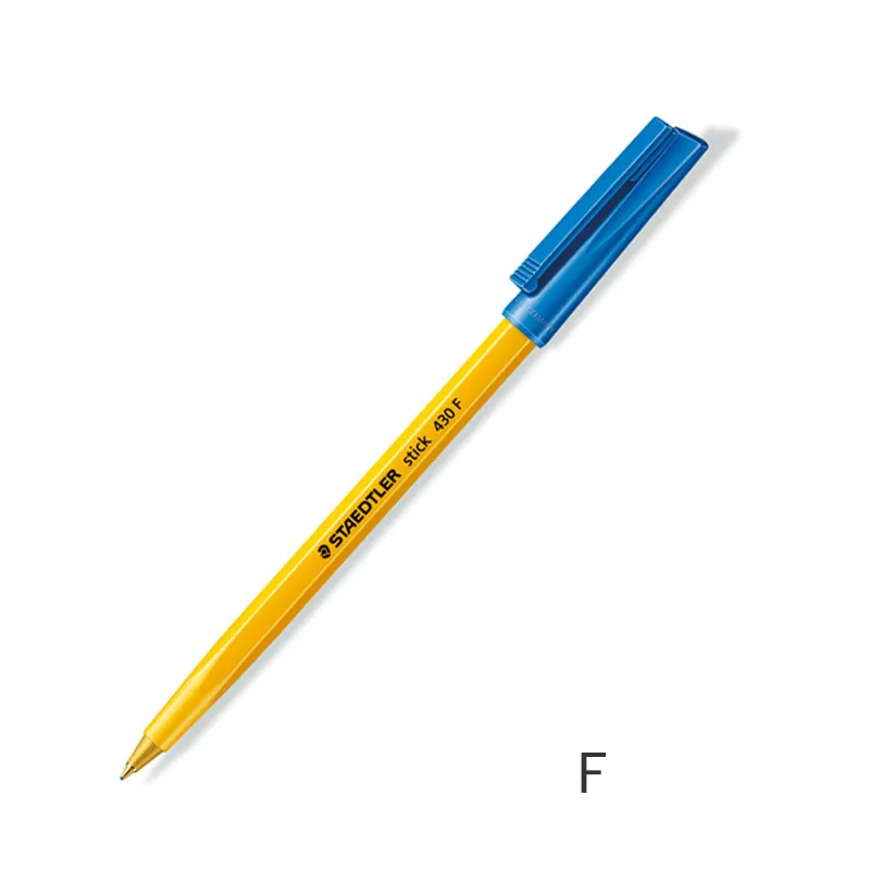 Ручка STAEDTLER 430F/M Canetas шариковые ручки Черный Синий Красный Ручка Студенческая Caneta офисная Lapiceros Creativos Papeleria Y Oficina - Цвет: blue F