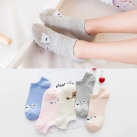 cotton animal pattern comfortable girl womens boat socks ankle low female invisible color girl boy hosiery 1pair2pcs ws100