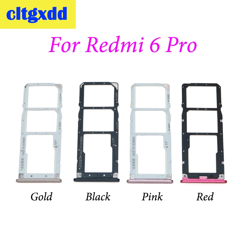 Cltgxdd для Redmi 6 6A слот Micro SIM карты Держатель Слот двух карт Xiaomi Pro/ A2 Lite запасные