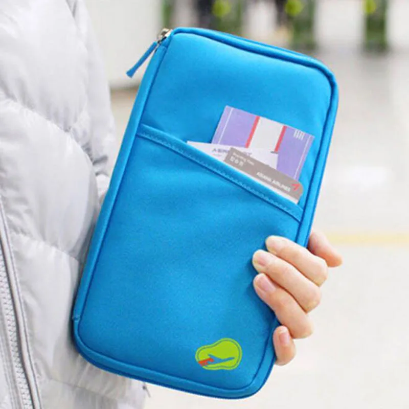

Itapkris Woman Passport Cover Multifunctional Business Card Holder Checkbook Case Man Travel Ticket RFID Wallet Organizer Clutch