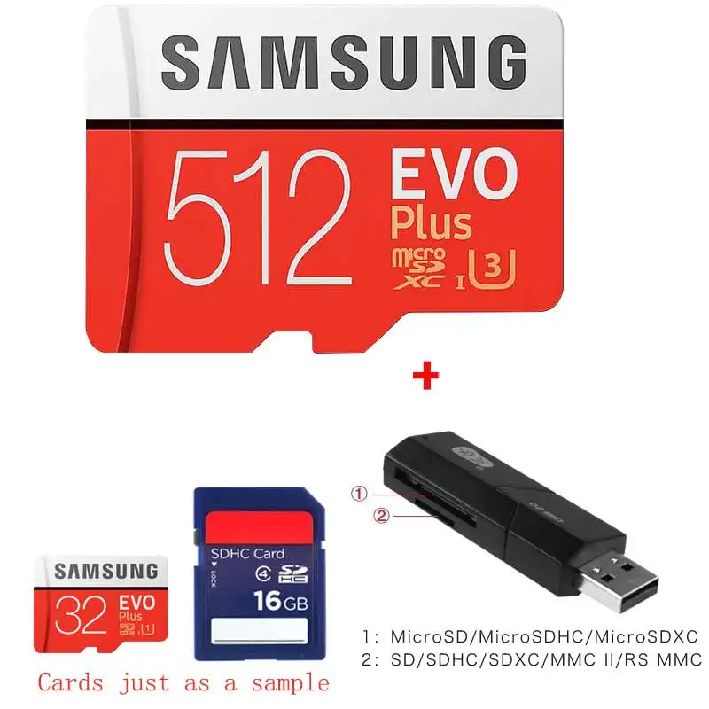 MC512G Plu 2in1 read SAMSUNG карта памяти Micro SD 512 Гб карта памяти Microsd картао де memoria TF карты 512 ГБ sd карта для камера DLSR и смартфона - Емкость: MC512G Plu 2in1 read