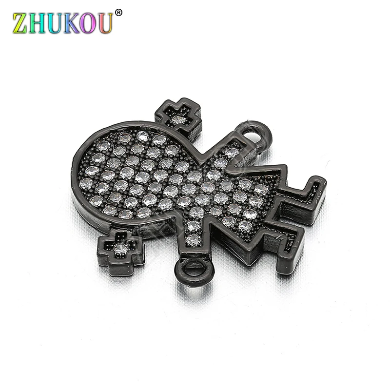 Популярная латунная фигурка из фианита 17*19 мм изготовление ювелирных изделий