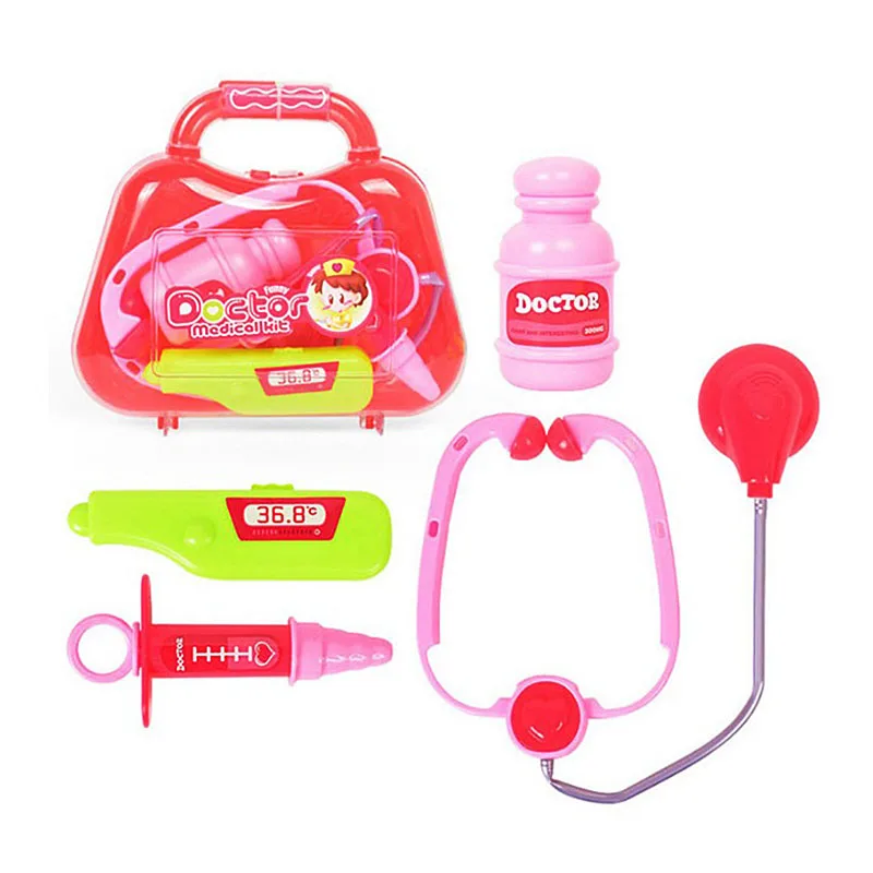 Стетоскоп игровой шприц Walkie Kit головоломка Дети Маленький доктор Моделирование