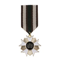 crown geometric medal pendant badge fabric costume uniform brooch pin for women men suit decor military uniform medal brooch pin