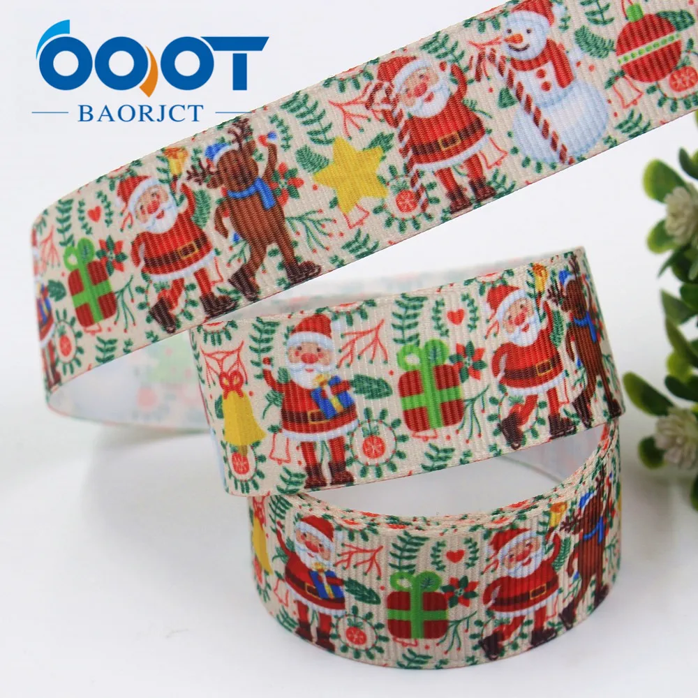 OOOT BAORJCT I-19713-3 22 мм 10 ярдов Рождественская серия Мультяшные корсажные ленты