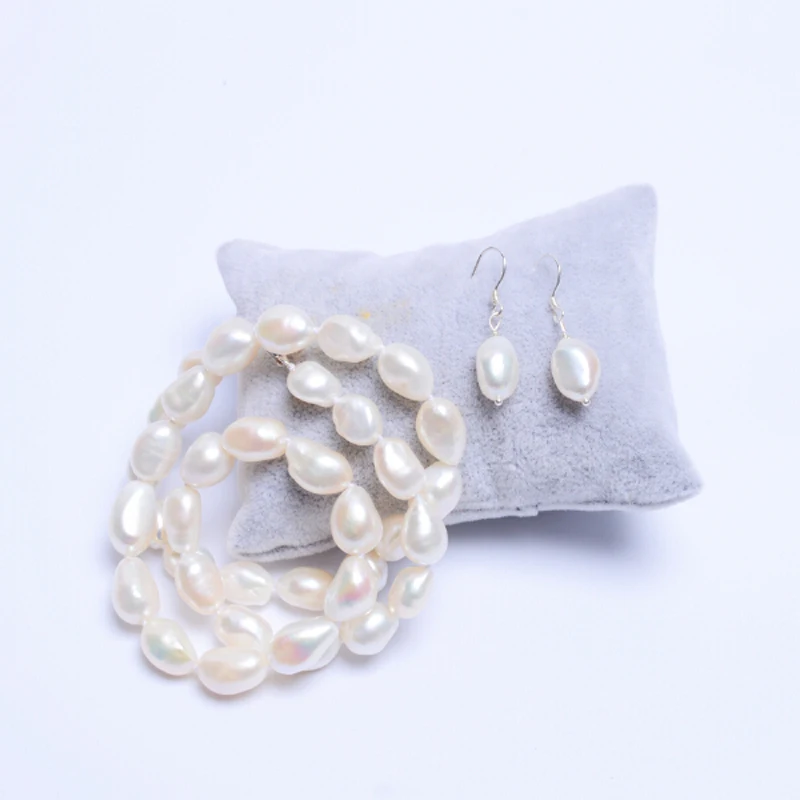 Женские серьги из натурального пресноводного жемчуга ASHIQI ожерелье настоящего 925