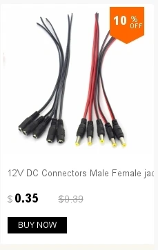 DC12V 5 шт. мужской+ 5 шт. Женский 2,1x5,5 мм DC разъем питания Jack адаптер Разъем для CCTV один цвет светодиодные ленты светильник
