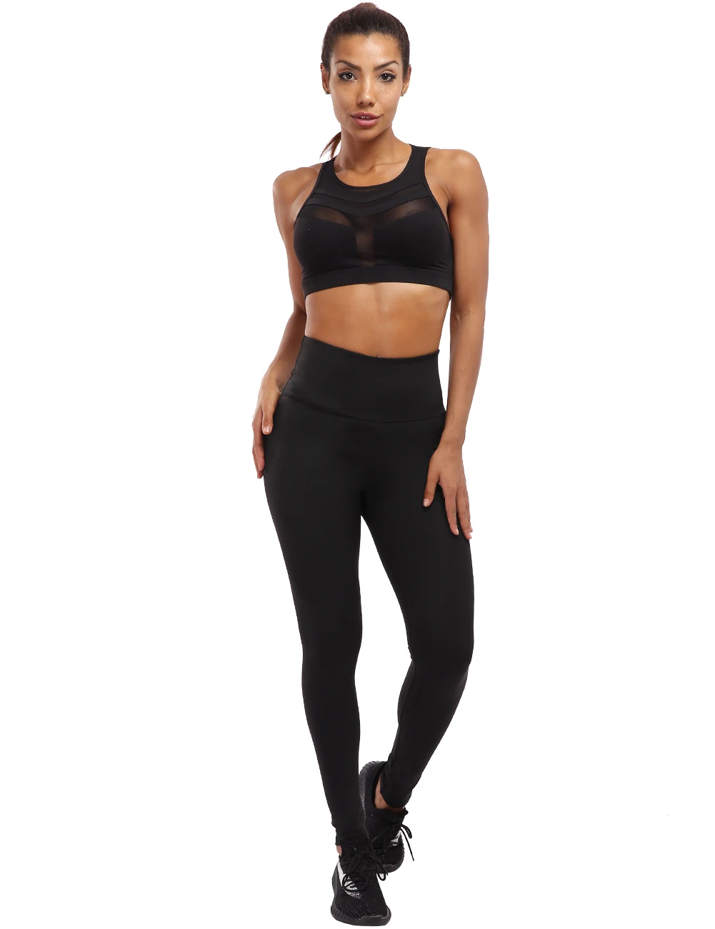 Лосины пуш-ап женские,с высокой талией однотонный леггинсы,Activewear тренировок фитнеса черные леггинсы одежда женская,CHRLEISURE