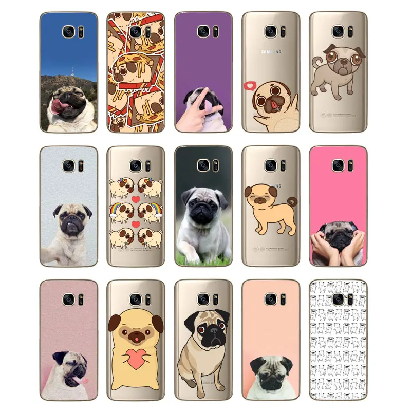N310 собака милый мопс Мягкий ТПУ силиконовый чехол для samsung Galaxy Note 3 4 5 8 9 10 M10 M20 M30 Grand