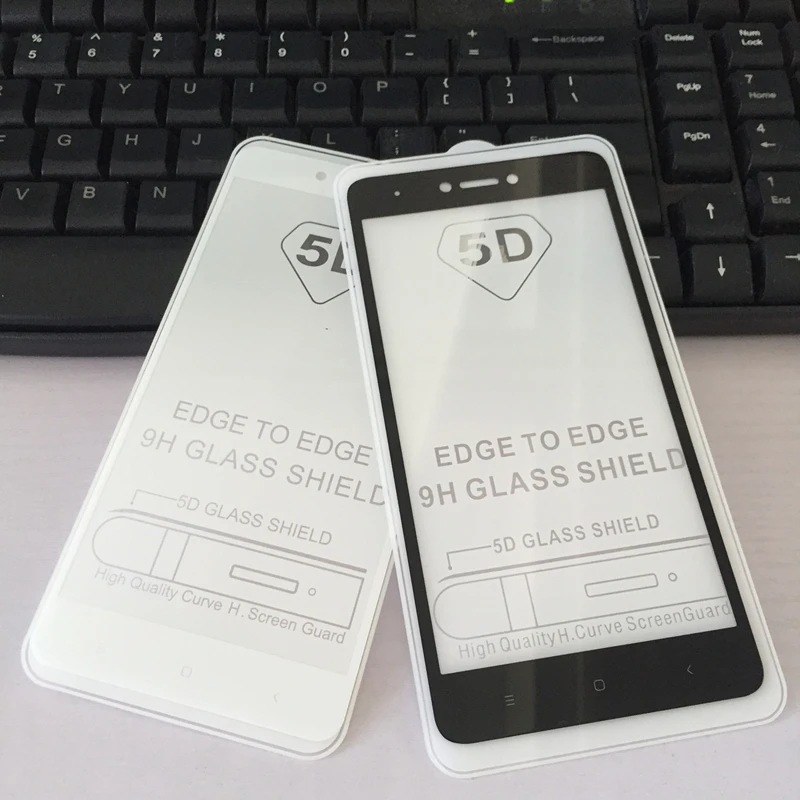 5D Защитное стекло для экрана Xiaomi Redmi Note 4X закаленное полное клеевое полная