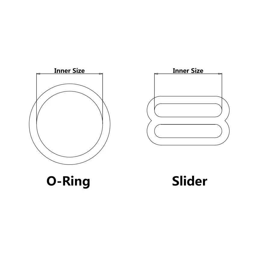 O-ring Slider 200 шт./упак. DIY аксессуары золотой бюстгальтер со сплавом ремень пряжки для регулировки нижнее белье ползунки кольца-зажимы для бюстгальтера белье - Цвет: O-ring Slider