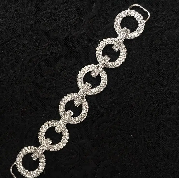 1 шт. 16 см длинный соединительный элемент для бикини с серебряными стразами и