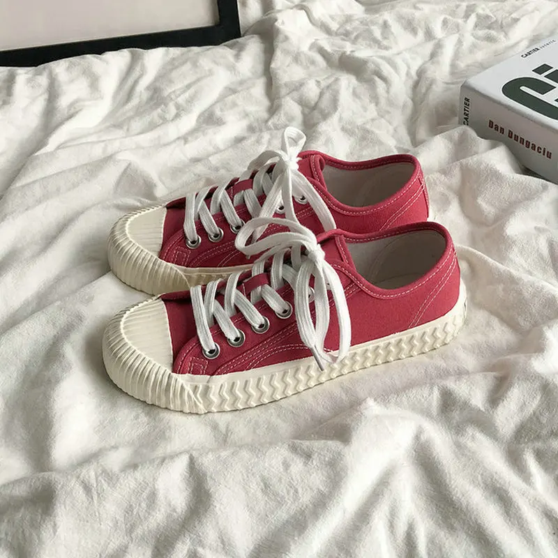 Женские кроссовки из Вулканизированной Ткани Сезон лето Цвет красный розовый