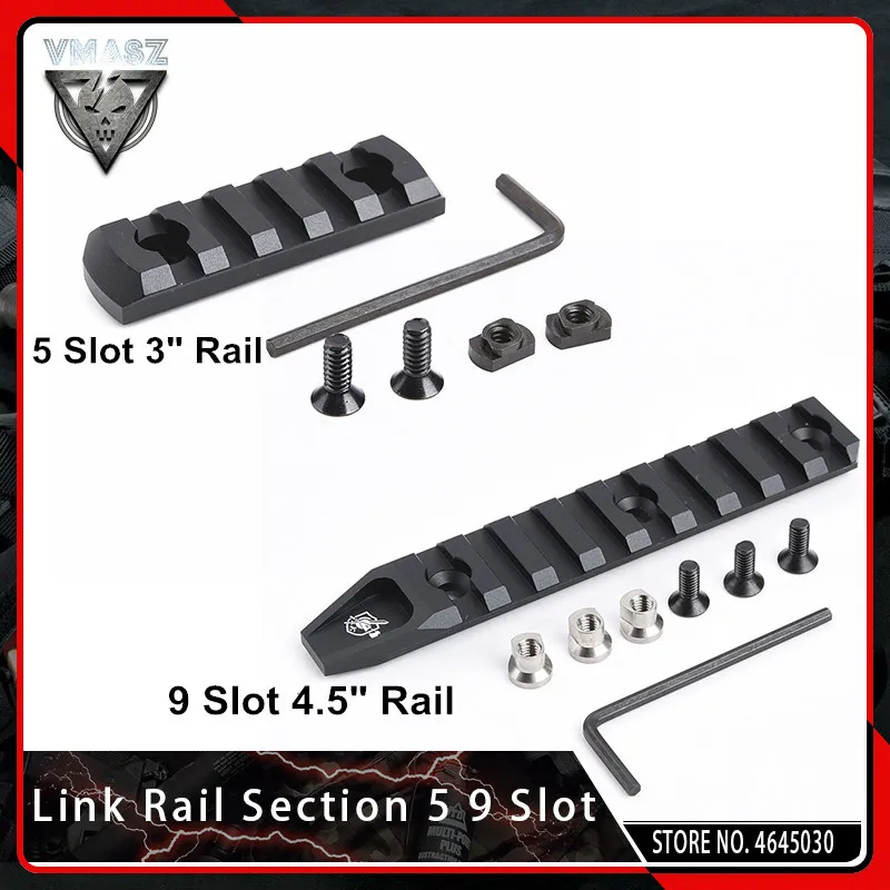 

VMASZ Tactical Hunting Accessories 5 9 Slots Keymod Picatinny Rail Mount for Keymod URX 4.0 M-Lok Aluminum Rail Section