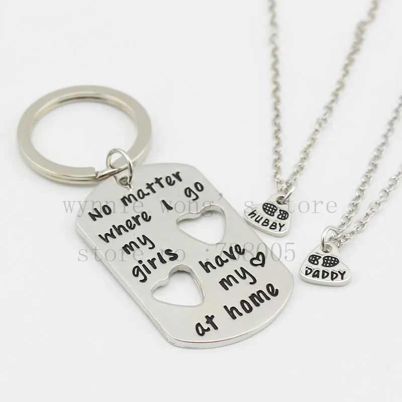 Новинка 2015 набор брелоков и ожерелья ручной работы в стиле День отца|dog tag|jewelry dogset