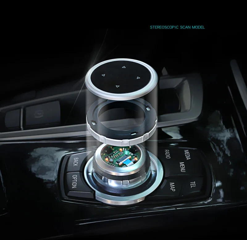 Черная Автомобильная Мультимедийная ручка наклейки IDrive замена для BMW E46 E39 E60 E90 F30