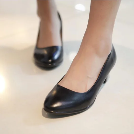2014 European and American professional women's dress shoes white-collar work necessary quality leather pointed | Обувь