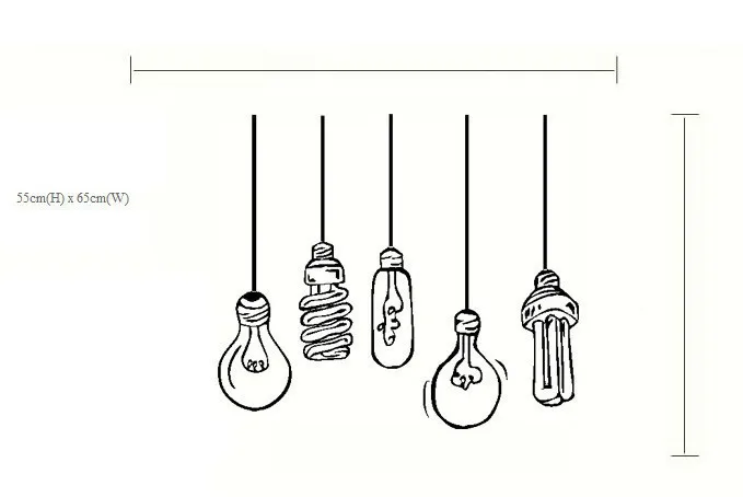 Креативные DIY Забавные различные электрические лампочки настенные наклейки