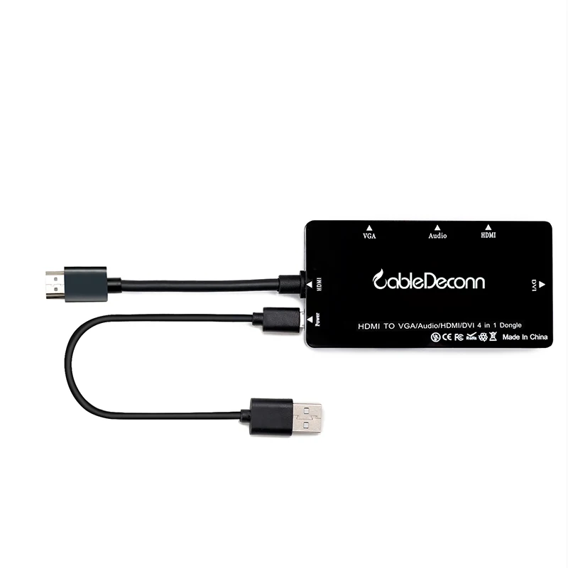 4в1 hdmi к vga dvi с аудио микро usb выход конвертер адаптер кабель для ноутбука PS4 pro PC IV| |