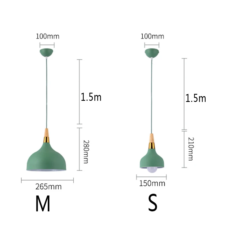 Nordic Restaurant droplight E27 Kitchen Lighting Pendant Lights Modern Wood Light fixtures |