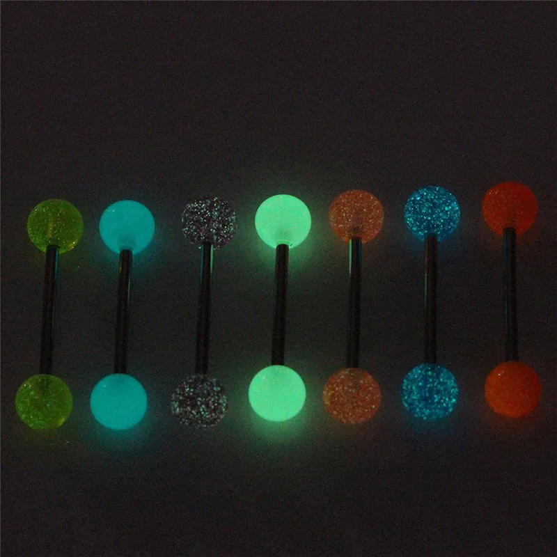 Штанга для пирсинга носа ювелирные изделия тела светящиеся Акриловые Кольца
