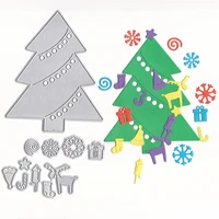 yinise christmas tree metal cutting dies for scrapbooking stencils diy cards album decoration embossing folder die cuts tool