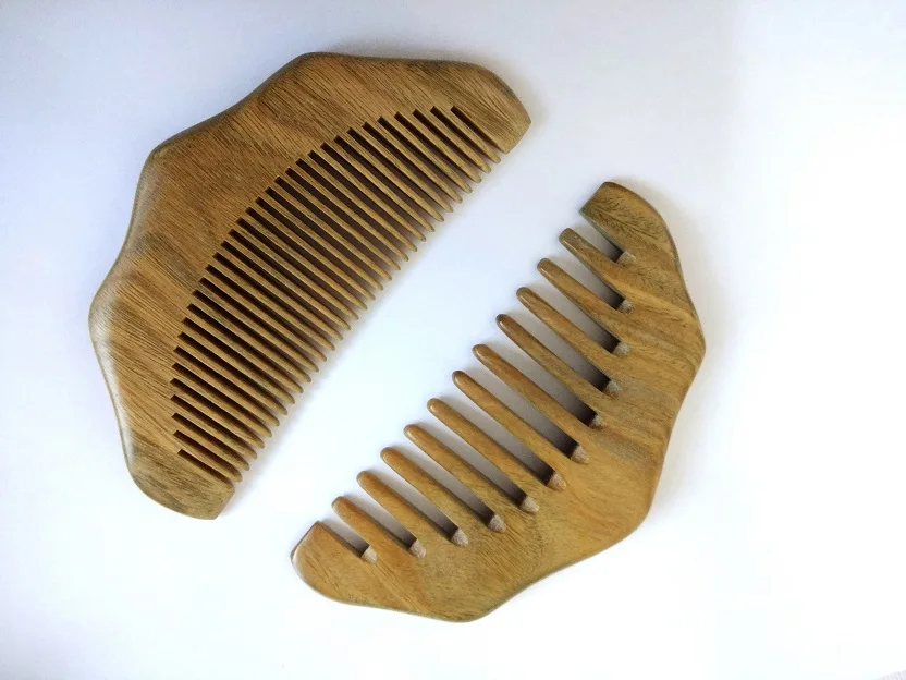 Расческа для бороды из натурального сандалового дерева 2 шт.|beard comb|comb widecombs for mens |