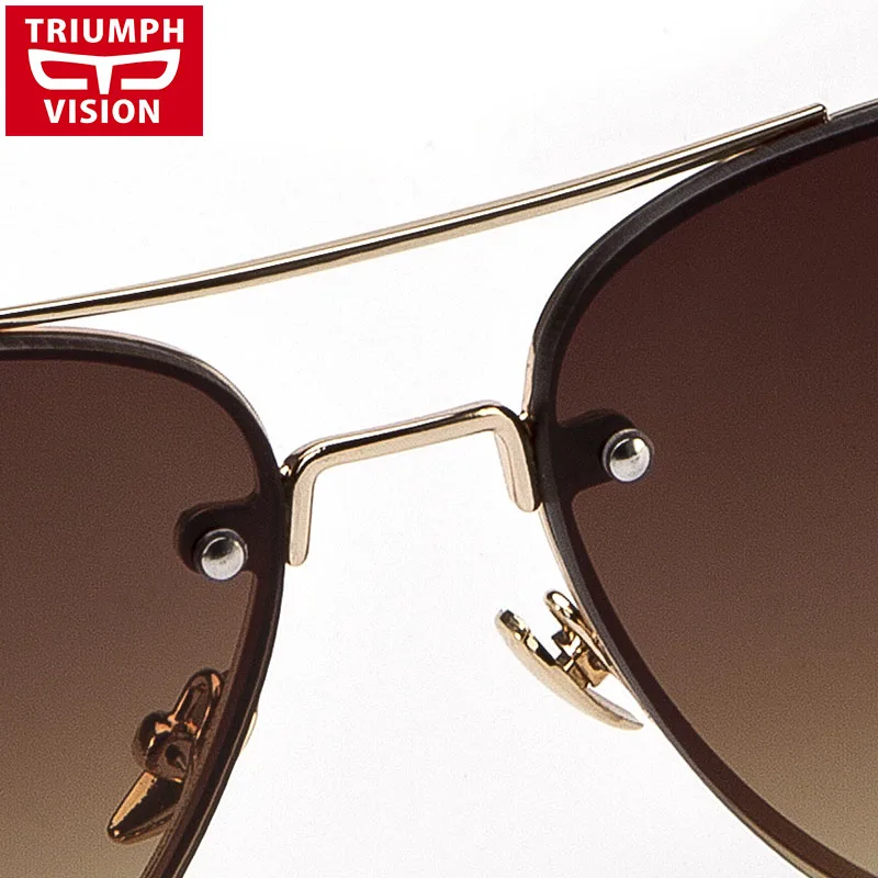 Женские солнцезащитные очки без оправы TRIUMPH VISION элегантные с градиентными