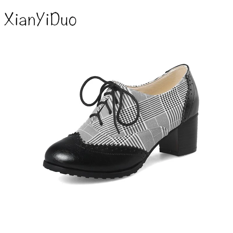 Xianyiduo/Женская обувь для отдыха сезон весна-осень туфли-лодочки на среднем