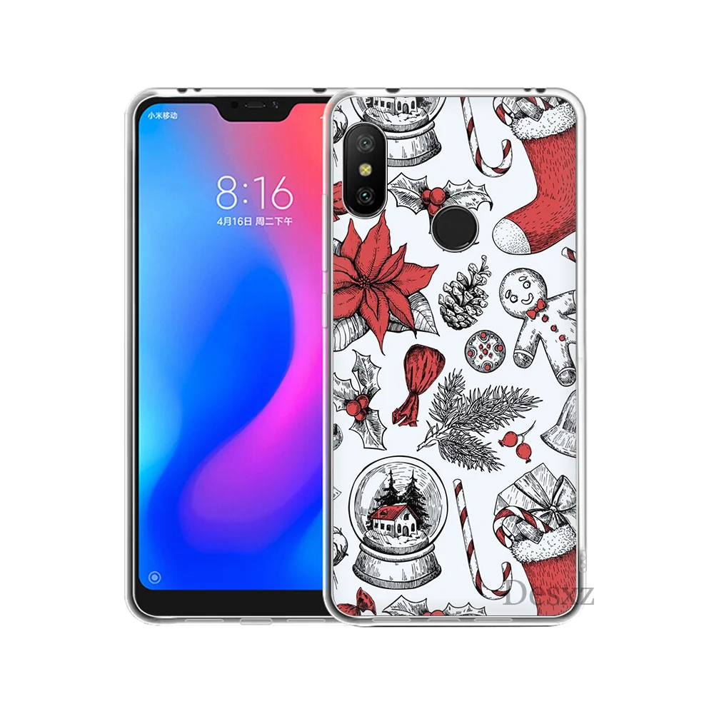 Веселый Чехол для телефона с рождественским рисунком обложка Redmi Note 3 4 4X5 Pro