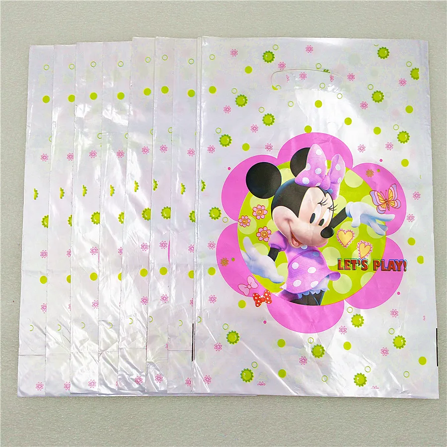 10 шт. Минни Маус День Рождения украшения поставки подарочных пакетов детского