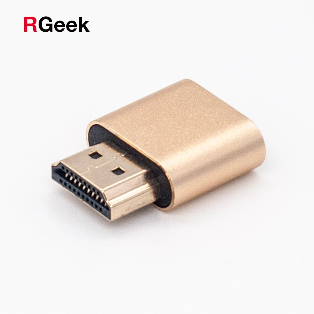 Адаптер HDMI для майнинга биткоинов виртуальный дисплей 4K DDC EDID муляж вилка