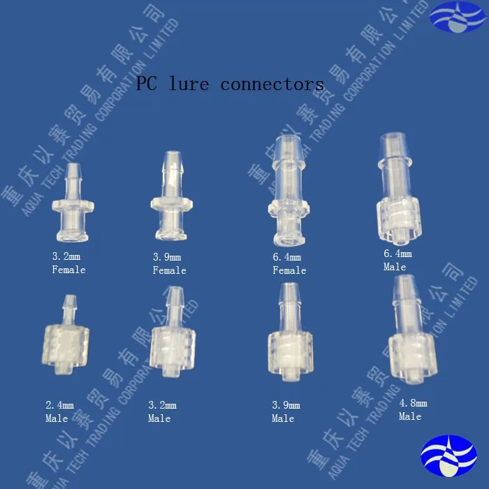 2 4 мм (3/32 &quot) медицинский luer разъем PC Мужской замок|medical connector|luer connectorluer lock male |