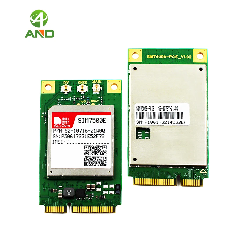 Европейский LTE модуль B1 B3 B5 B7 B8 B20 SIM7500E с интерфейсом mini PCIE PCIE|module| |