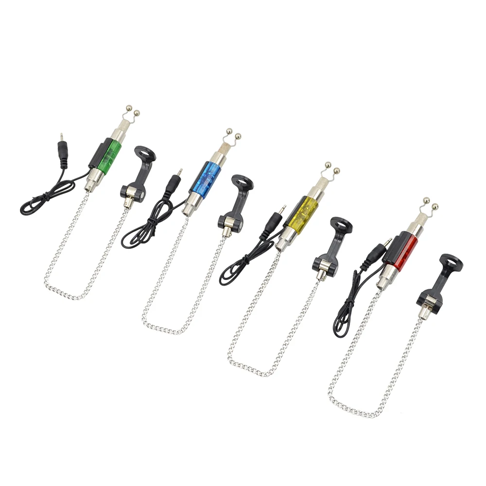 2 Piece Carp Fishing Swingers LED Illuminated Indicator Stainless Steel for Fishing Bite Alarm Tackle