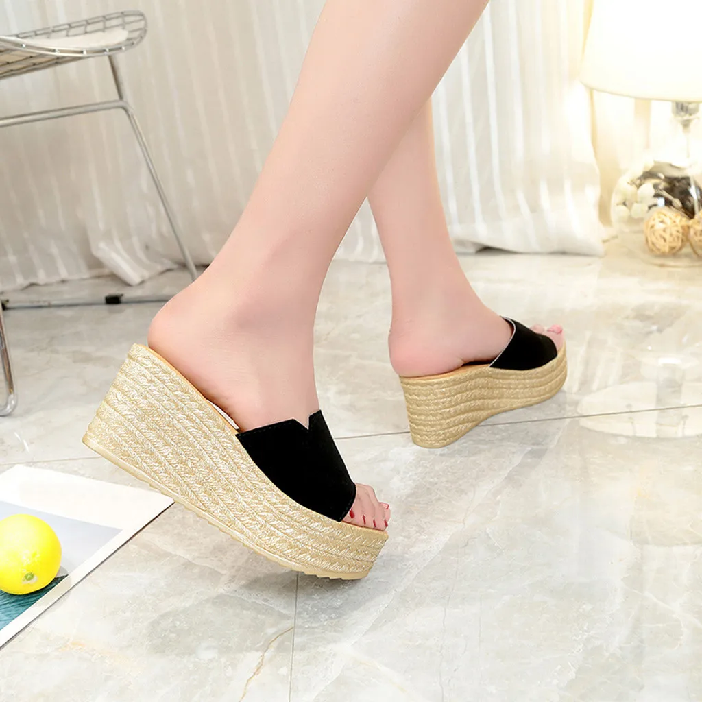 SAGACE Модные женские замшевые пляжные сандалии с открытым носком повседневная