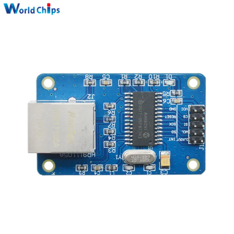 Сетевая плата ENC28J60 LAN Ethernet модуль для arduino 25 МГц кристалл AVR 51 LPC STM32 3 В|module board|module