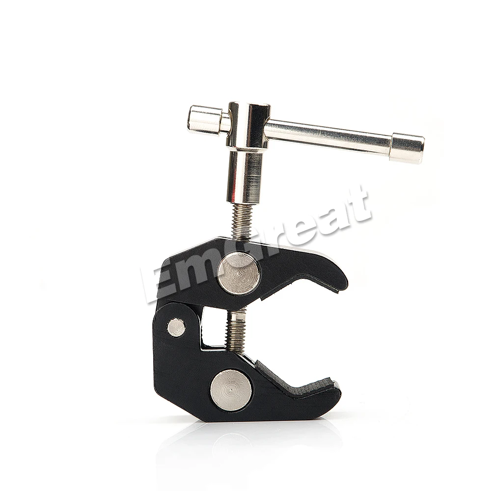 Magic Friction Arm Super Crab Clamp Articulating Pliers Clip with 1/4" 3/8" Thread Large-size 47mm Bite for DSLR Camera/Monitor |