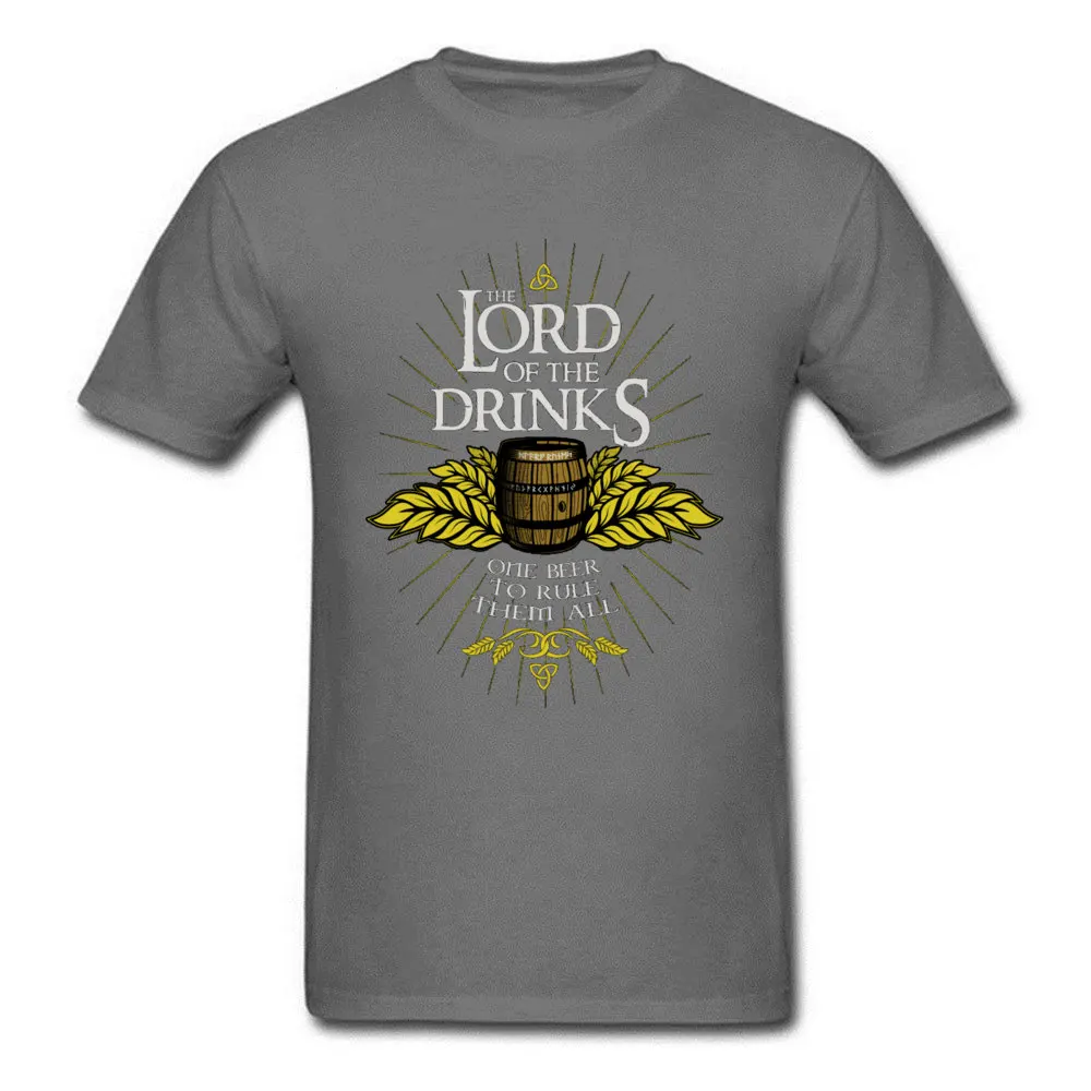 Футболка LORD OF DRINKS Мужская футболка с надписью «All Beer» Октоберфест Топы И Футболки с круглым вырезом черная одежда из хлопка винтажная рубашка - Цвет: Dark Gray