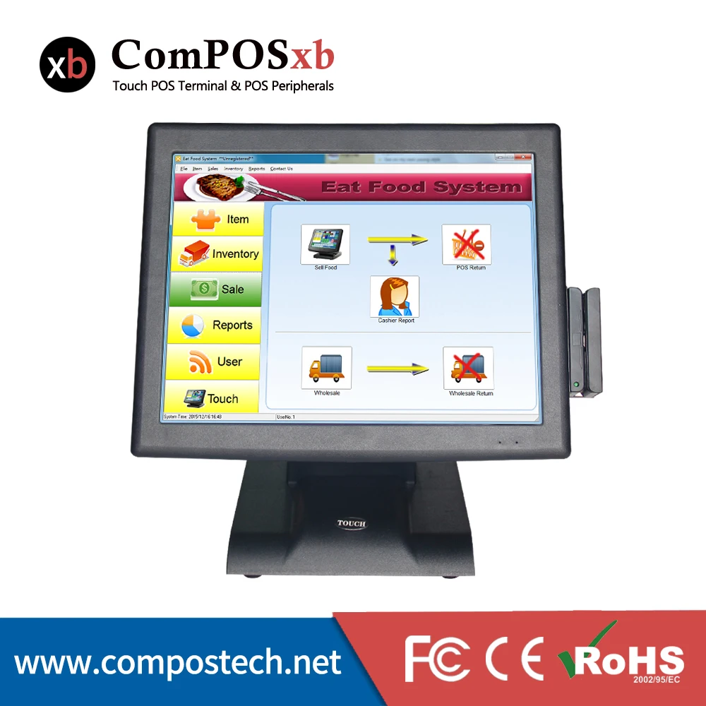 Быстрая скорость ЖК-сенсорный экран 15 дюймов pos-терминал pos-система epos-терминал |