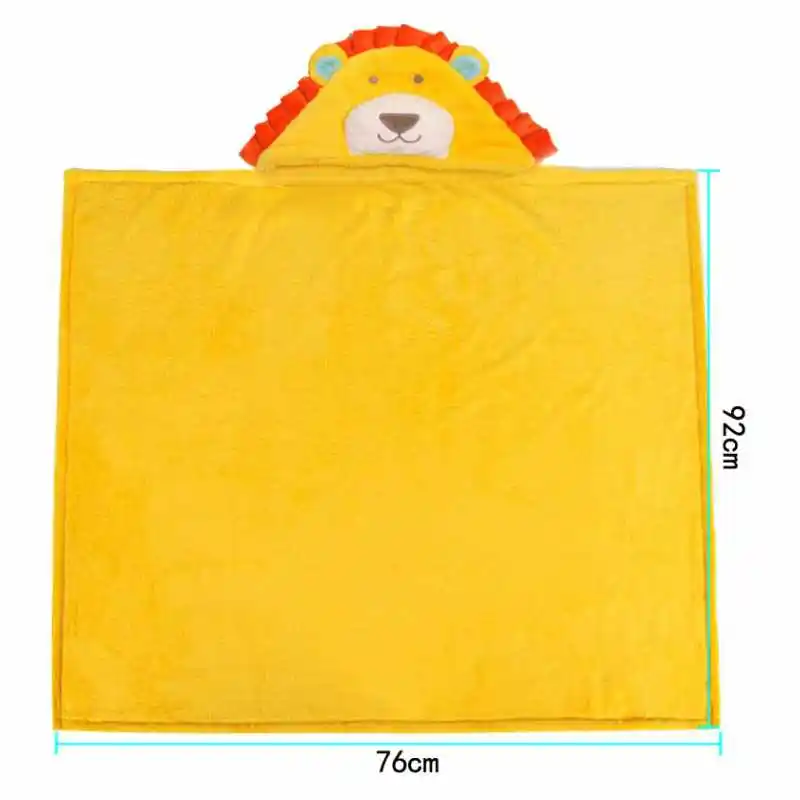 2017 Новая мода мультфильм животных Стиль с капюшоном Для ванной халат фланель