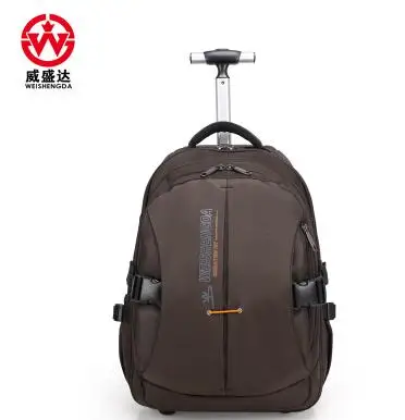Men wheeled Rolling Backpacks Water proof Travel Luggage Trolley Backpack Women Business luggage suitcase Travel bags on wheels
