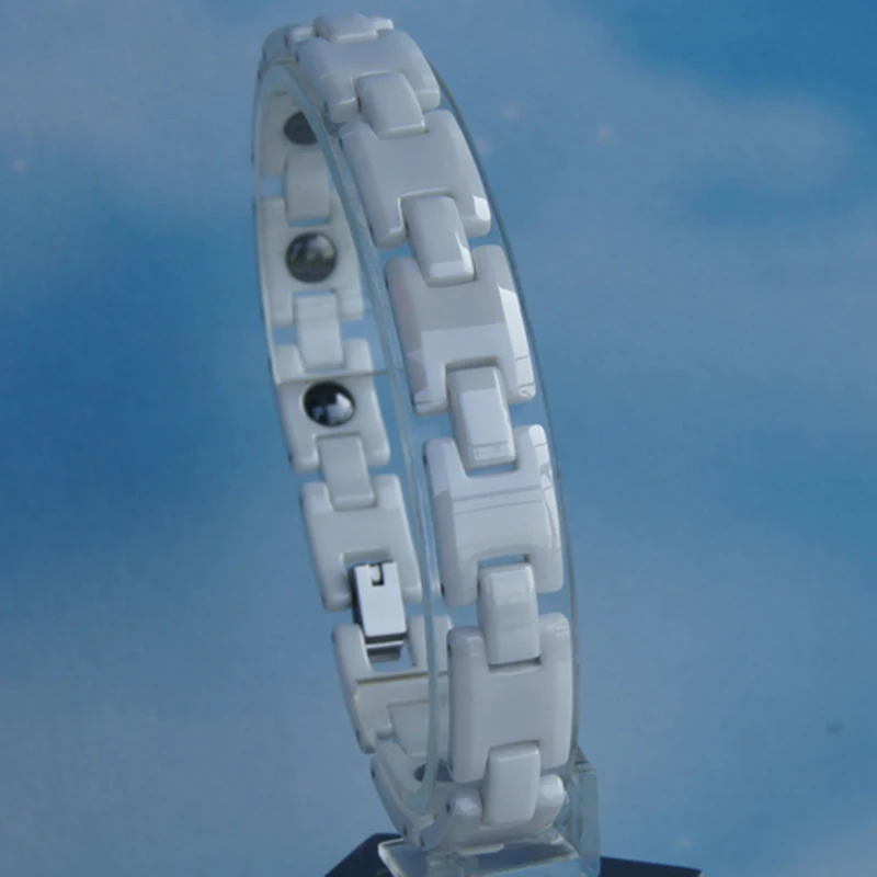 Белый модный дизайн высокотехнологичные магнитные керамические браслеты с