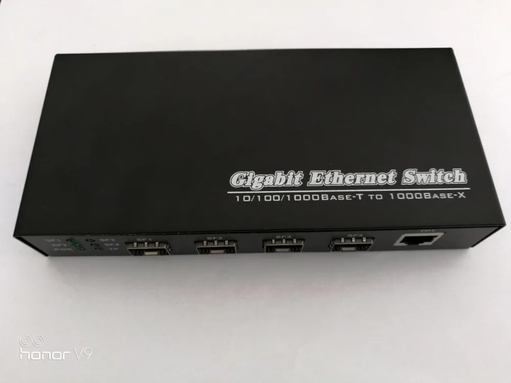 Гигабитное оптоволокно sfp 4xfiber + 3xRJ45 неуправляемый 10/100 Мбит/с Megabit Ethernet волоконный