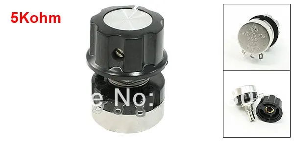RV24YN20S 5K OHM 5% 2W вращающийся с одним поворотом линейный потенциометр коническим