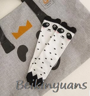 The panda is white Детские стерео хлопковые носки с мультяшными героями для девочек Детская трехмерная лиса Носки дети панда носки с принтом - Цвет: The panda is white