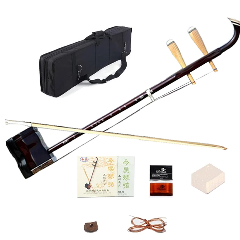Два Струны для скрипки Erhu из твердого дерева эксклюзивные гравированные