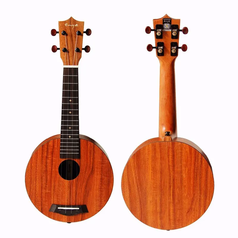 Эня укулеле 21 дюйм круглая форма HPL KOA гавайская гитара мини гитара|guitare guitare|guitar