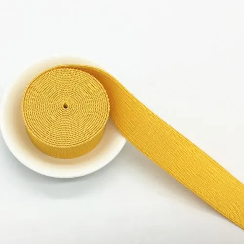 Golden yellow 5 м цветные эластичные ленты 20 мм плоская прошитая резинка для нижнего белья трусы Бюстгальтер резиновая одежда декоративный мягкий эластичный пояс - Цвет: Golden yellow